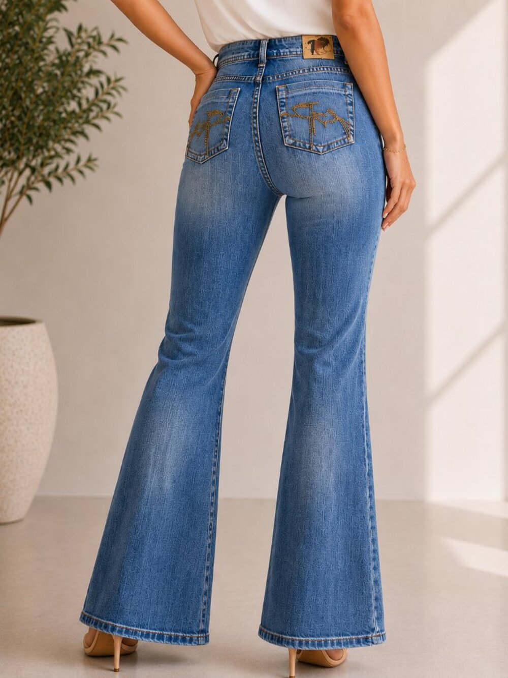 Chip & Pepper Jeans SIZE 5 Women-Junior Low Rise Flare  W28 L31 Y2K Medium Wash - Picture 3 of 16